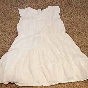 Laundry White Tiered Summer Lacey Dress Sz 16